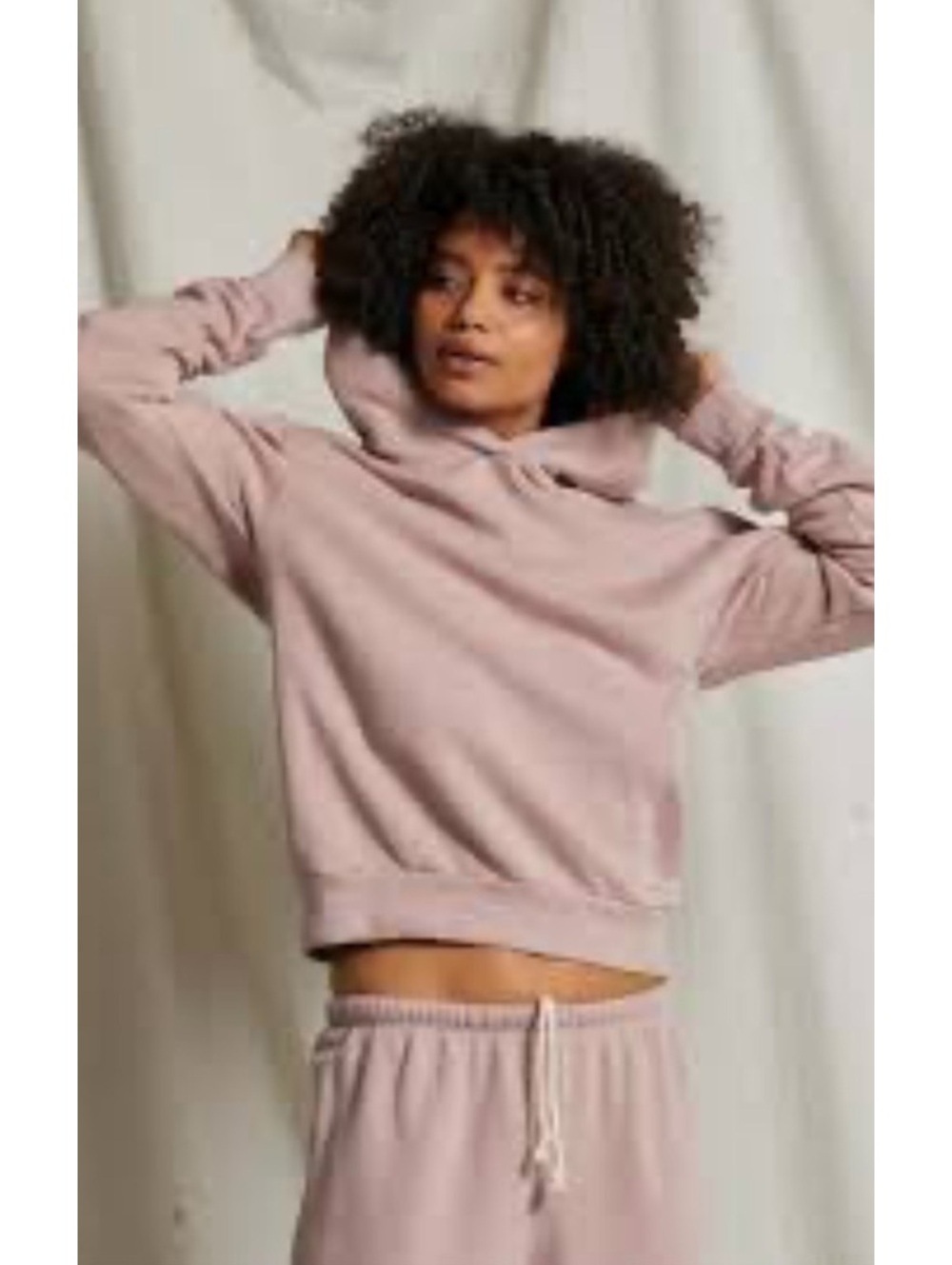 Perfectwhitetee The Heart Pullover Cotton hoodie in Mauve Large